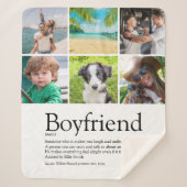 Beste vriend ooit Definitie 6 foto collage Sherpa Deken (Voorkant)