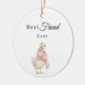 Beste vriend ooit Gans Foto Keramisch Ornament (Links)