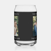 Beste vriend ooit gepersonaliseerde foto zwart blikvorm glas (Links)