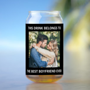 Beste vriend ooit gepersonaliseerde foto zwart blikvorm glas
