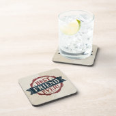 Beste vriend ooit goedgekeurd tekstontwerp bier onderzetter (Rechterzijde)