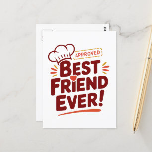 Beste vriend ooit goedgekeurd tekstontwerp briefkaart