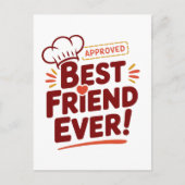 Beste vriend ooit goedgekeurd tekstontwerp briefkaart (Voorkant)