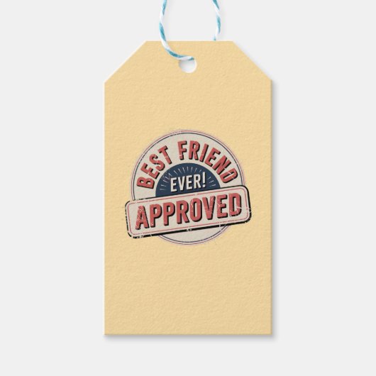 Beste vriend ooit! Goedgekeurd tekstontwerp Cadeaulabel (Voorkant)