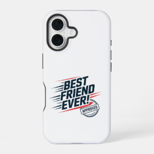 Beste vriend ooit, goedgekeurd tekstontwerp iPhone 16 hoesje