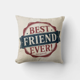 Beste vriend ooit goedgekeurd tekstontwerp kussen