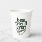 Beste vriend ooit! Goedgekeurd - Tekstontwerp Papieren Bekers (Achterkant)