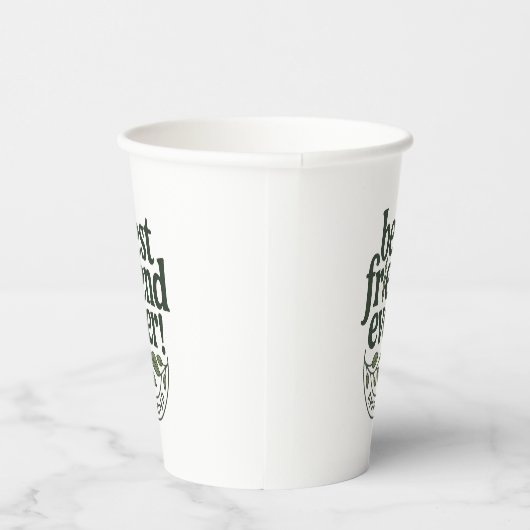 Beste vriend ooit! Goedgekeurd - Tekstontwerp Papieren Bekers (Rechts)