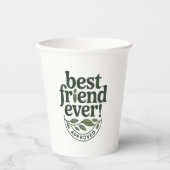 Beste vriend ooit! Goedgekeurd - Tekstontwerp Papieren Bekers (Voorkant)