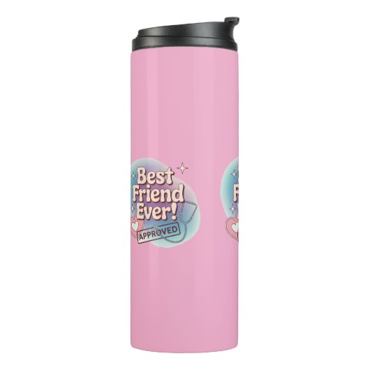 Beste vriend ooit, Goedgekeurd tekstontwerp Thermosbeker (Gedraaid links)