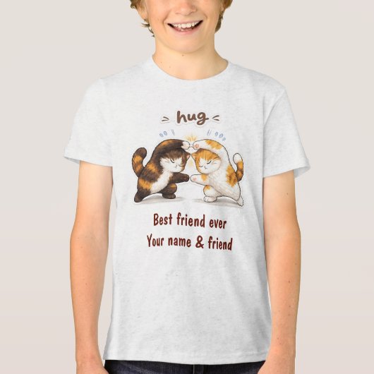 Beste vriend ooit kat fusie – T-shirt (Voorkant)