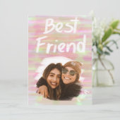 Beste vriend ooit kleurrijke grappige tropische fo kaart (Staand voorkant)