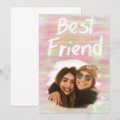 Beste vriend ooit kleurrijke grappige tropische fo kaart (Voorkant / Achterkant)