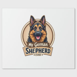 Beste vriend ooit Mijn Duitse herder Vintage-hond  Cadeaupapier
