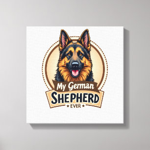 Beste vriend ooit Mijn Duitse herder Vintage hond Canvas Afdruk