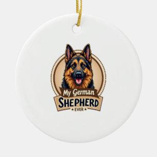 Beste vriend ooit Mijn Duitse herder Vintage-hond  Keramisch Ornament