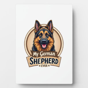 Beste vriend ooit Mijn Duitse herder Vintage honde Fotoplaat