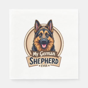 Beste vriend ooit Mijn Duitse herder Vintage-honde Servet
