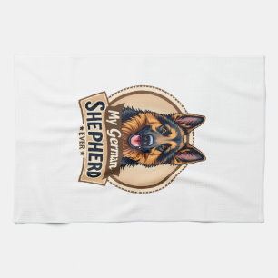 Beste vriend ooit Mijn Duitse herder Vintage honde Theedoek