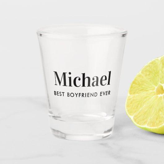 Beste vriend ooit Monogram Shot Glas (Voorkant)