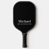 Beste vriend ooit Monogram Zwart Pickleball Paddle (Voorkant)