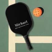 Beste vriend ooit Monogram Zwart Pickleball Paddle