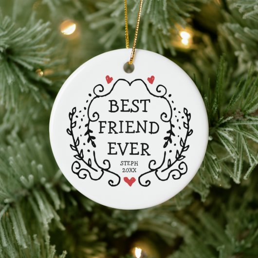 Beste vriend ooit op maat gemaakt Bestie BFF Keeps Keramisch Ornament (Boom)