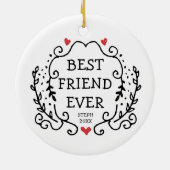 Beste vriend ooit op maat gemaakt Bestie BFF Keeps Keramisch Ornament (Achterkant)