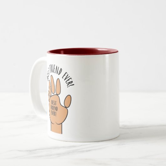 Beste vriend ooit tweekleurige koffiemok (Voorkant links)