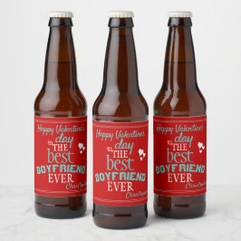 Beste vriend ooit Valentijnsdag Red Bier Etiket