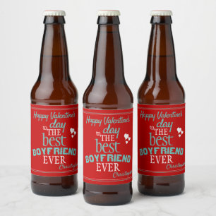Beste vriend ooit Valentijnsdag Red Bier Etiket