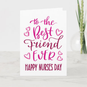 Beste Vriend Ooit Verpleegkundigen Dag Typografie Kaart
