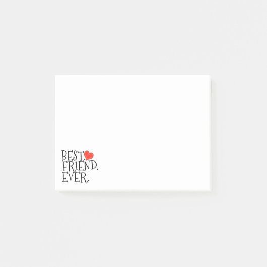 Beste vriend ooit vriendschap, harttypografie post-it® notes (Voorkant)