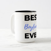 Beste vriend ooit zwart tweekleurige koffiemok (Voorkant links)