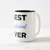 Beste vriend ooit zwart tweekleurige koffiemok (Voorkant rechts)