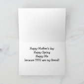 *BESTE VRIEND* OP "MOEDERDAG" KAART (Binnen)