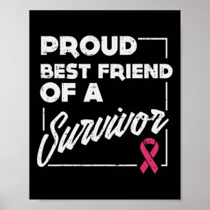 Beste Vriend Overlevende Borstkanker Ondersteuning Poster