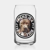 Beste vriend Pit Bull Terrier Blikvorm Glas (Voorkant)