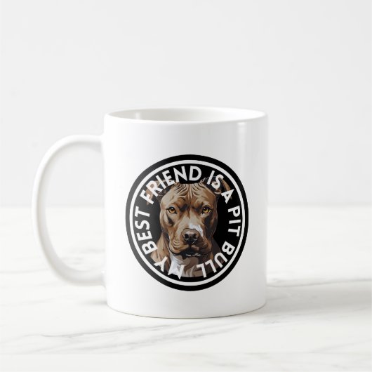 Beste vriend Pit Bull Terrier Koffiemok (Links)