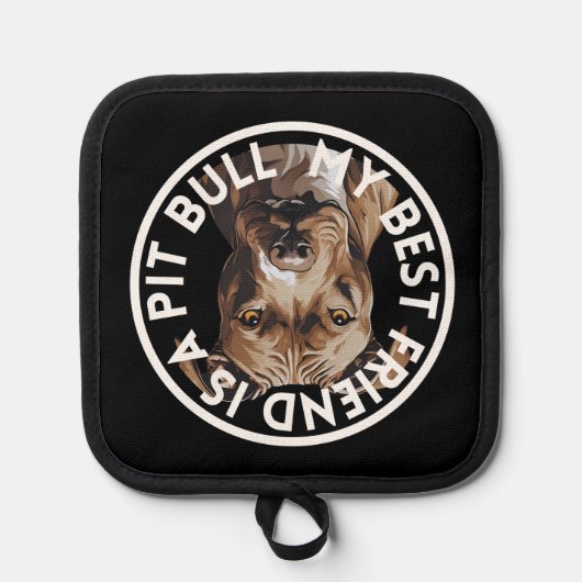 Beste vriend Pit Bull Terrier Pannenlap (Voorkant)