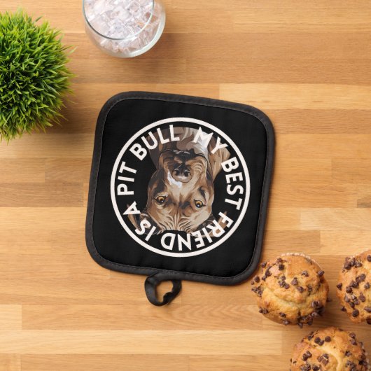 Beste vriend Pit Bull Terrier Pannenlap (Top down)