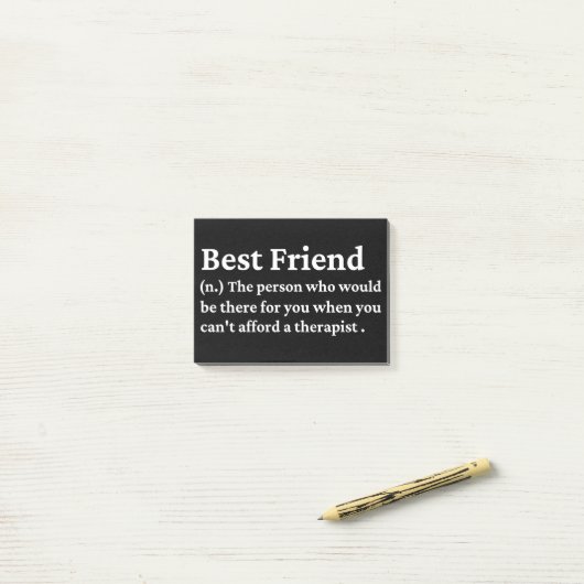 Beste vriend post-it® notes (Op bureau)