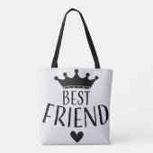 beste vriend QUEENIE BEER kroon logo tas (Achterkant)