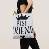 beste vriend QUEENIE BEER kroon logo tas (Dichtbij)