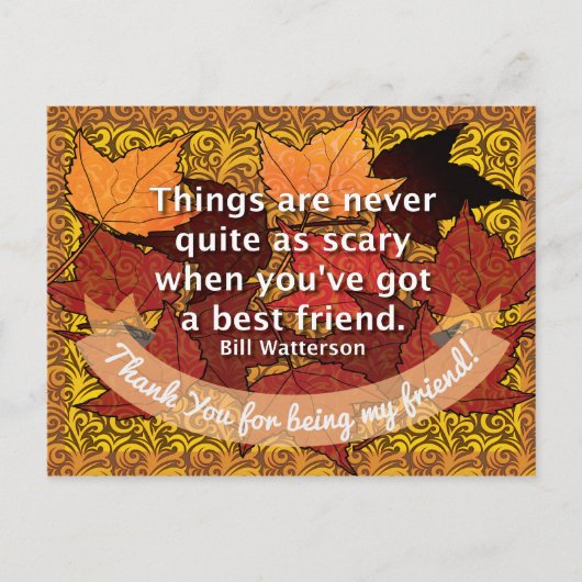 Beste vriend quote briefkaart (Voorkant)