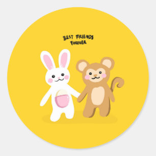 Beste vriend ronde sticker