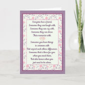 Beste vriend Roos Marmer Kaart (Voorkant)