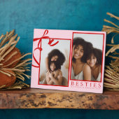 Beste Vriend Roze Foto Plaque Fotoplaat (Zijkant)