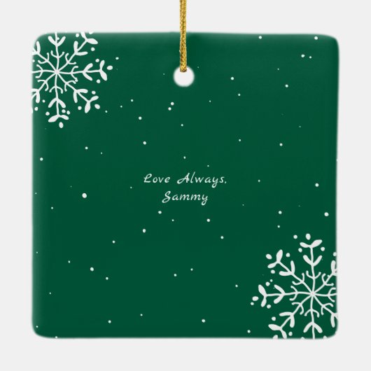 beste vriend | Schattigee Besties krantenfoto Keramisch Ornament (Achterkant)