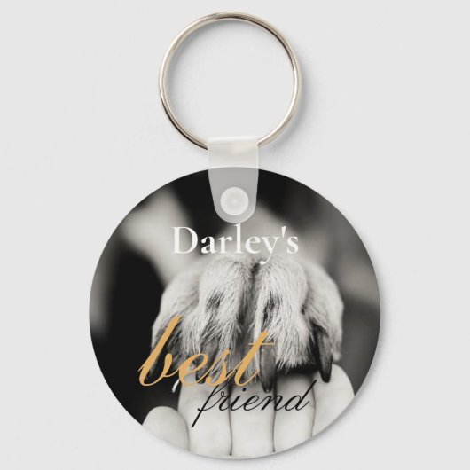 Beste vriend Schattigee foto familie Modern Sleutelhanger (Achterkant)